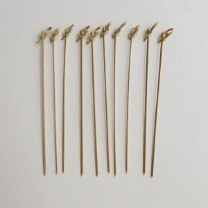 knotted bamboo skewers