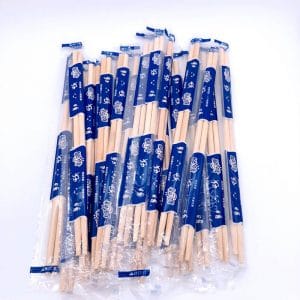 9”bamboo chopsticks with OPP plastic wrapper