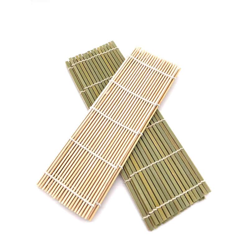 sushi making rolling mat natural bamboo