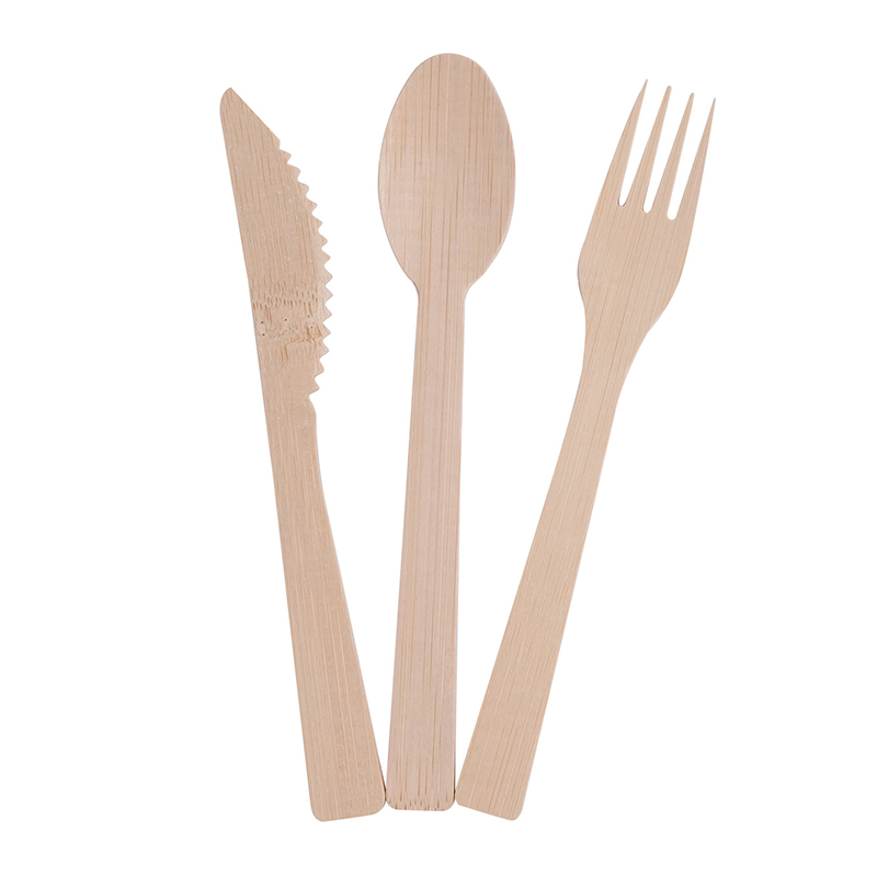 Bamboo Knife Fork Spoon Set 